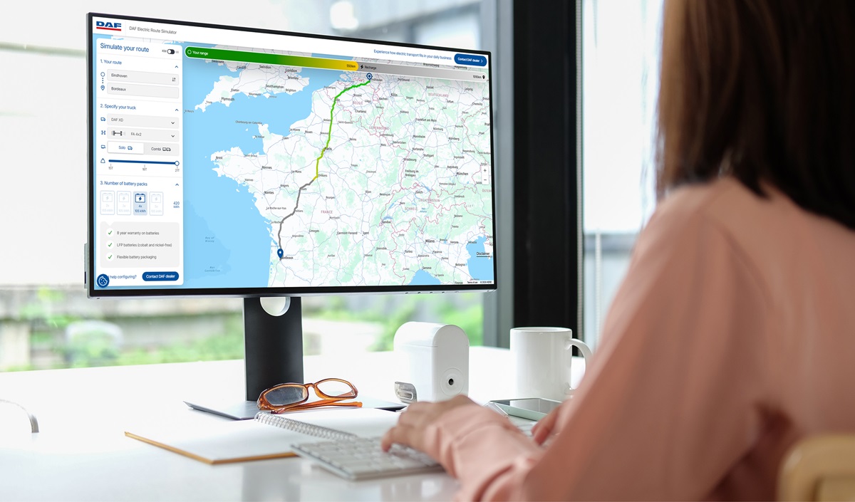 DAF lanceert interactieve routesimulator voor elektrische trucks
